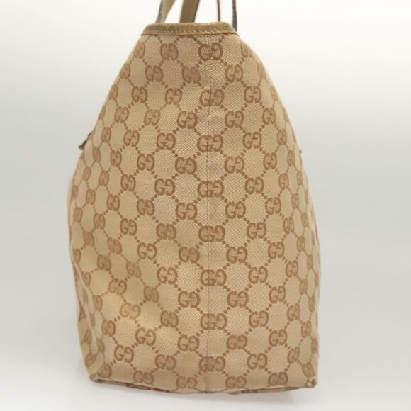 GUCCI GG Canvas Sherry Line Hand Bag Beige Gold 139260 Auth mr1366 - Picture 4 of 16